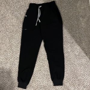 Black Zamora High Waisted Scrub Pants